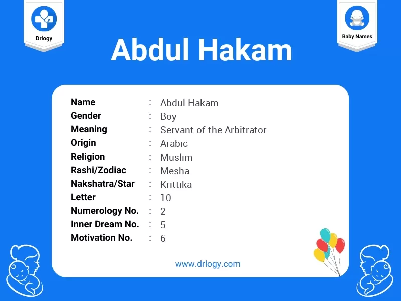 Abdul Hakam Name Meaning